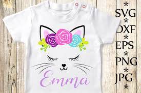 Download Cat Face Svg Cute Cat Svg Girl T Shirt Svg Birthday Girl Svg 96788 Svgs Design Bundles