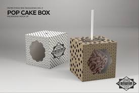 cake pop box packaging mockup food box packaging cake pop boxes packaging template pinterest