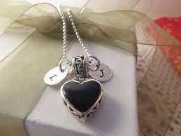 Black Onyx Heart Personalized Onyx Initial Necklace Vintage Etsy Initial Necklace Sterling Silver Heart Pendant Lovely Jewellery