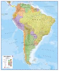4,000+ vectors, stock photos & psd files. Political South America Wall Map