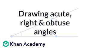 Drawing Acute Right And Obtuse Angles Video Khan Academy