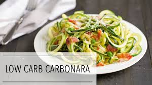 Place zucchini and garlic into a steamer basket, then place the steamer basket into the pot. Healthy Zucchini Noodle Carbonara Recipe How To Prevent Soggy Zoodles Gluten Free Low Carb Youtube