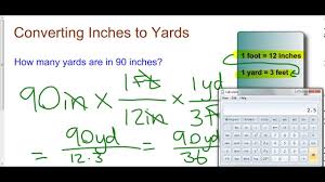 converting inches to yards