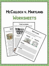 Mcculloch V Maryland Facts Information Worksheets For Kids