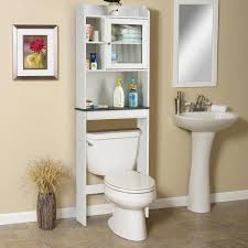 Space Saver White Over The Toilet Cabinet Bathroom Space Saver Bathroom Shelves Bathroom Shelf Decor
