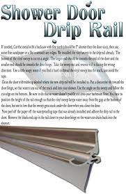 Ds203 36 Brush Nickel Framed Glass Shower Door Drip Rail Kit Metal Piece On The Bottom Of The Shower Do Shower Door Drip Rail Shower Doors Glass Shower Doors