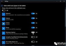 Setelah mengetahui cara memunculkan taskbar pada windows, sekarang lanjut ke cara menyembunyikan. Cara Menampilkan Menyembunyikan Icon Dari System Tray Windows 10 Winpoin