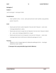Pencemaran alam sekitar yang berlaku boleh mendatangkan banyak penyakit kepada manusia. Malaysian Language Course Training Practice Questions In Malay Language Notes