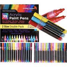Manufacturers, suppliers and others provide what you. 35 Premium Acrylic Paint Pens Double Pack Of Both Extra Fine Medium Tip Paint Markers By Artship Design Walmart Com Walmart Com