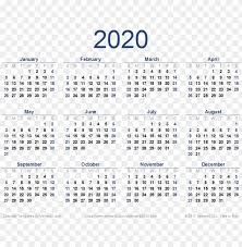 Free excel calendar template service. 2020 Calendar Png Download Image Free Printable 2020 Calendar Png Image With Transparent Background Toppng