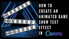 How to Create an Animated Game Show Text Effect in Canva - YouTube