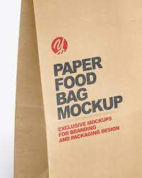 Download Kraft Paper Food Bag Mockup In Bag Sack Mockups On Yellow Images Object Mockups