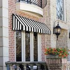 Awntech San Francisco 40 5 In Wide X 30 In Projection Black White Striped Fixed Window Door Awning Lowes Com In 2021 Door Awnings Windows And Doors Window Awnings
