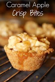 Delicious Caramel Apple Crisp Bites From Princess Pinky Girl Easy Homemade Graham Cracker Crus Caramel Apple Crisp Easy Homemade Graham Crackers Apple Recipes