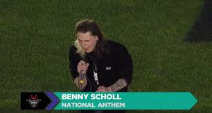 United states navy strike fighter squadron 83 will make the flyover for the toyota owners 400 monster energy nascar cup race on sunday, april 30. Nascar Trucks Anthem Singer Benny Scholl Gets Roasted