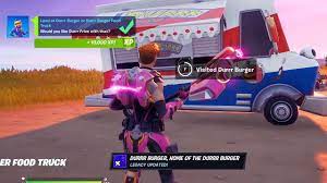 The durr burger and durr burger food truck). Land At Durrr Burger Or Durrr Burger Food Truck Location In Fortnite Season 5 Quick Challenge Youtube