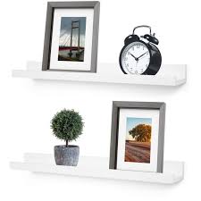 See what we have to offer. Greenco Wall Mounted Photo Ledge Floating Shelves White 24 Inch Set Of 2 Walmart Com Walmart Com