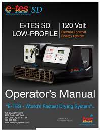 Tes E Sd Operator S Manual Pdf Download Manualslib