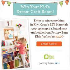 Ahhh, to have the budget to get a bunch of pb stuff and do it up fancy! Enter To Win A Dream Craft Room For Kids From Kiwico And Pottery Barn Kids Valued At 750 Money Saving Mom