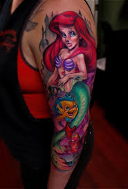 More images for the little mermaid tattoo designs » Little Mermaid Sleeve With Ariel