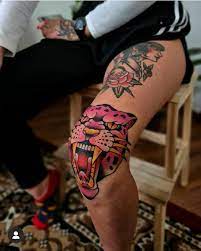 Pink Panther Knee Tattoo Leg Tattoos Pink Panther Tattoo