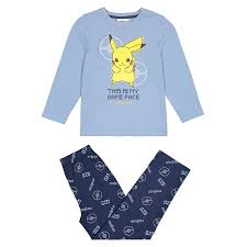 Her baby is often seen in her pouch. Cotton Long Sleeved Pyjamas 2 14 Years Blue Pokemon La Redoute