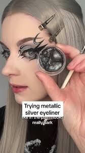 I wanted to try these silver jelly eyeshadows to do this look inspired by  @marie 🩶 . Products used: @ColourPop Cosmetics jelly much shadow in all  mine @KVD BEAUTY eyeliner in chromite black @Half ...