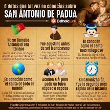 Infografia 6 Datos Que Tal Vez No Conocias Sobre San Antonio De Padua San Antonio De Padua Catholic Prayers Consejos De Vida Frases