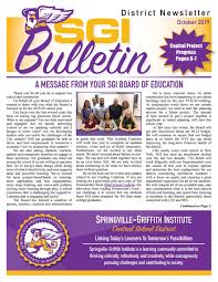 Online versions of the visa bulletin are for informational purposes only and every effort has been made to ensure their accuracy. Springville Griffith Institute Schools October 2019 Bulletin Page 1 Created With Publitas Com