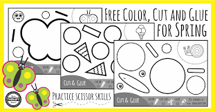 Physical development » fine motor skills » scissor skills. Spring Cut And Paste Practice Scissor Skills Your Therapy Source