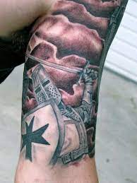 80 knight tattoos for men Heaven Light