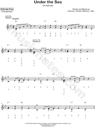 Kalimba sheet music for beginners. Kalimba Tree Under The Sea Sheet Music In Bb Major Transposable Download Print Sku Mn0211725