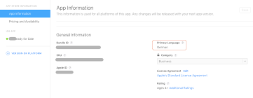 Change Language Section On Published Ios App Stack Overflow