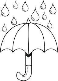 Coloring pages rain in all its glory show children one of the most common natural phenomena on the planet. Raindrops And Umbrella Coloring Pages Spring Coloring Pages Umbrella Coloring Page Preschool Coloring Pages