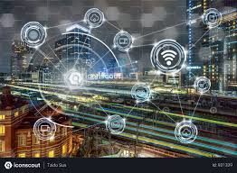 Wireless Communication Connecting Of Smart City Internet Of Things Technology Over Train Transportation Scene Of Tokyo Railway Statio Smart City Iot Time Photo