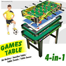 Foosball tables for sale at abt. 4 In 1 Games Table Air Hockey Pool Foosball Table Soccer Crazy Sales