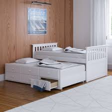 Captain beds shop on amazon utilize space by providing ample storage capabilities in the form of drawers or. Full Lagoon Captain S Bed With Trundle White Storkcraft Target
