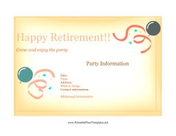 Retirement Dinner Invitation Example Cards Design Templates