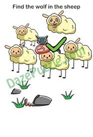 Nih kasih yang gampang deh! Brain Out Level 132 Updated Find The Wolf In The Sheep Answer Daze Puzzle