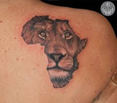 Lion Shaped Like Africa Africa Tattoos African Tattoo Animal Tattoos