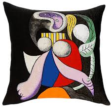 Check spelling or type a new query. Jules Pansu Premium European Throw Pillow Cases In Jacquard Weave Picasso Woman With A Flower 1932 18 X 18 Inches 95 Cotton 5 Polyester Invisible Zipper Opening