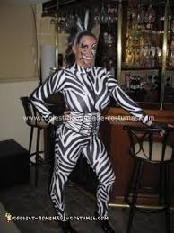 For the tail i took braided yarn and tied it at the bottom and fringed the end a little. Coolest Homemade Zebra Costumes