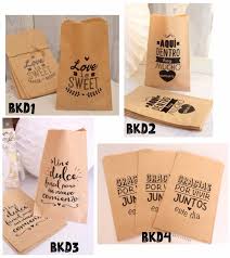 60 x bolsas organza, adecuado para cualquier ocasión, como envoltura de regalos, bodas, bolso de almacenamiento de artículos pequeños, decoración navidad, cumpleaños, baby shower y ocasiones. 25 Bolsas Papel Kraft Disenos Recuerdo Boda Mesa Dulces 118 00 Bolsas De Dulces Recuerdos De Boda Bolsas De Papel