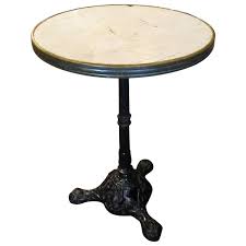 Cast Iron Base And Marble Top Round Bistro Or Cafe Table 19th Century 1stdibs Com Cafe Tables Marble Top Table