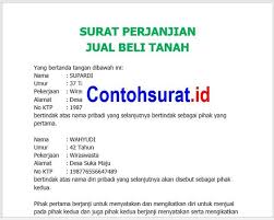 Contoh Surat Jual Beli Tanah Bermaterai Surat Tanah Tanda