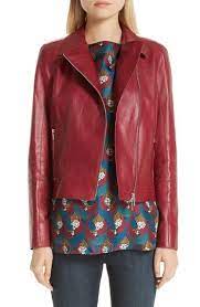 New Lafayette 148 New York Marykate Leather Moto Jacket Women Fashion Designer Coats Jackets B Red Leather Jackets Women Leather Jacket Lambskin Leather Jacket