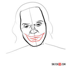How To Draw Joker Joaquin Phoenix Sketchok Step By Step Drawing Tutorials Scary Drawings Joaquin Phoenix Drawing Tutorial