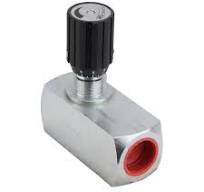 Flow Control Valve, Carbon Steel, 5000 PSI, 1 1/4 NPT Port, Viton Seals