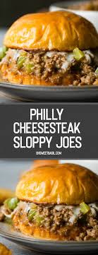 How to make this ground beef philly cheese steak recipe: Philly Cheesesteak Sloppy Joes Oh Sweet Basil