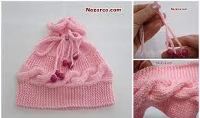 Kiz Cocuklari Ve Bayanlar Icin Boncuklu Sac Orgulu Kolay Bere Modeli Yapilisi Yatay Sac Orgu Modelli Tig Isi Kordon Ucunda Bonc Bere Modelleri Krose Sapka Orgu